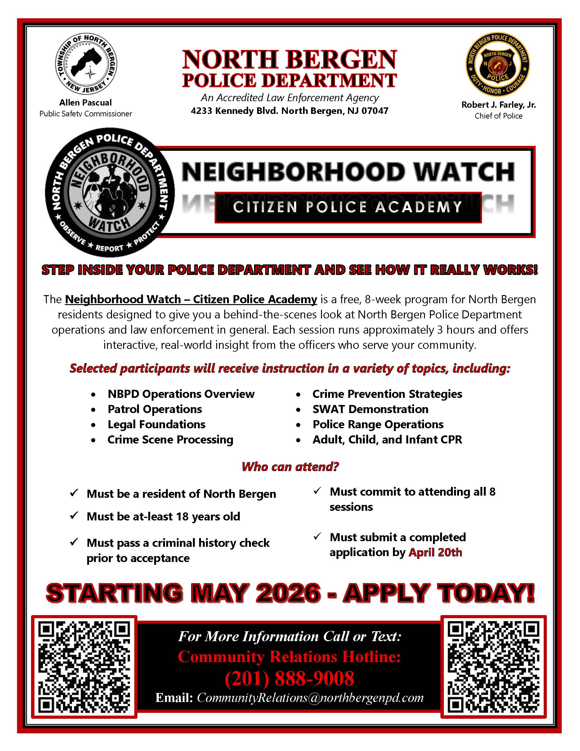 Neighborhood Watch – Citizen Police Academy
